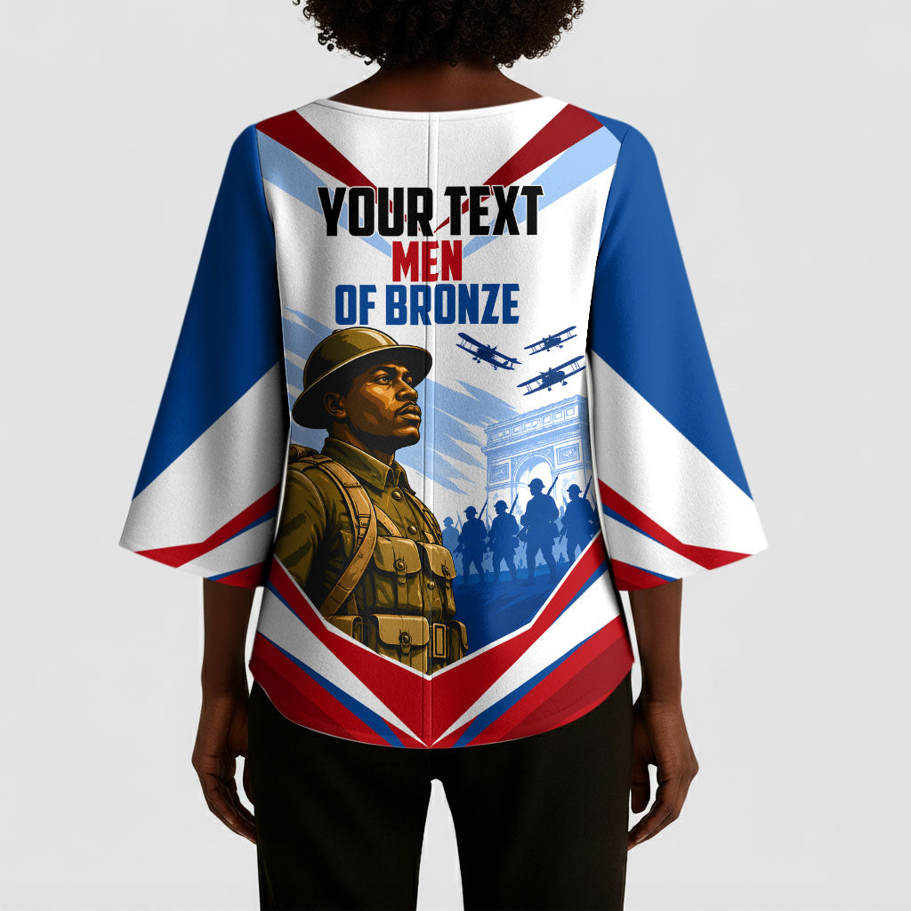 Personalized Harlem Hellfighters Kimono Sleeve Blouse Vintage WWI Military History Patriotic Art