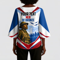 Personalized Harlem Hellfighters Kimono Sleeve Blouse Vintage WWI Military History Patriotic Art