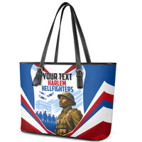 Personalized Harlem Hellfighters Leather Tote Bag Vintage WWI Military History Patriotic Art