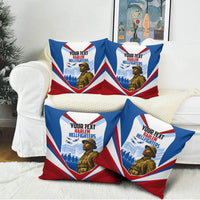 Personalized Harlem Hellfighters Pillow Cover Vintage WWI Military History Patriotic Art