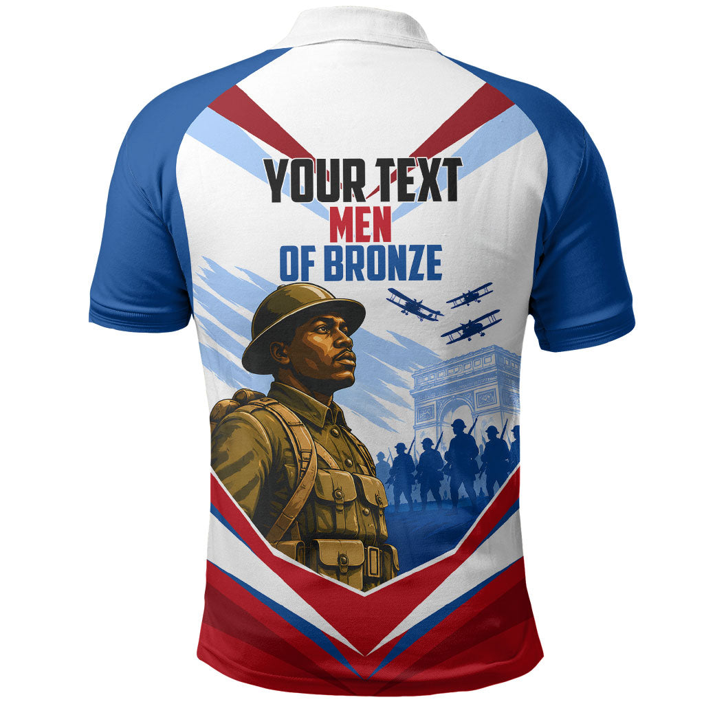 Personalized Harlem Hellfighters Polo Shirt Vintage WWI Military History Patriotic Art