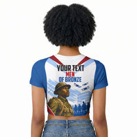 Personalized Harlem Hellfighters Raglan Cropped T shirt Vintage WWI Military History Patriotic Art