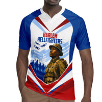 Personalized Harlem Hellfighters Rugby Jersey Vintage WWI Military History Patriotic Art