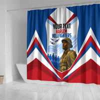 Personalized Harlem Hellfighters Shower Curtain Vintage WWI Military History Patriotic Art