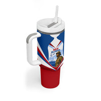 Personalized Harlem Hellfighters Tumbler With Handle Vintage WWI Military History Patriotic Art