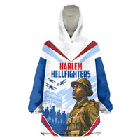 Personalized Harlem Hellfighters Wearable Blanket Hoodie Vintage WWI Military History Patriotic Art