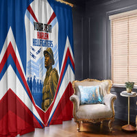 Personalized Harlem Hellfighters Window Curtain Vintage WWI Military History Patriotic Art