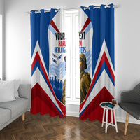 Personalized Harlem Hellfighters Window Curtain Vintage WWI Military History Patriotic Art