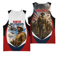 Personalized Harlem Hellfighters Basketball Jersey WWI African American Soldiers Patriotic Vintage Art