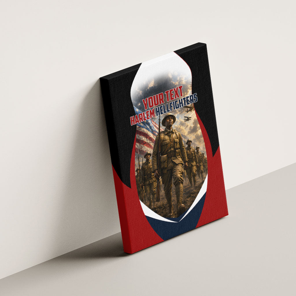 Personalized Harlem Hellfighters Canvas Wall Art WWI African American Soldiers Patriotic Vintage Art