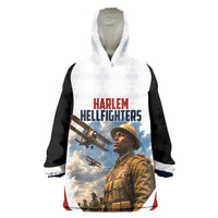 Personalized Harlem Hellfighters Kid Wearable Blanket Hoodie WWI African American Soldiers Patriotic Vintage Art