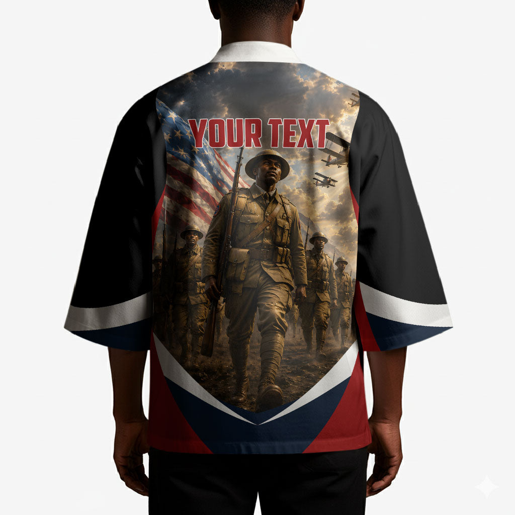 Personalized Harlem Hellfighters Kimono WWI African American Soldiers Patriotic Vintage Art
