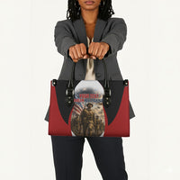 Personalized Harlem Hellfighters Leather Bag WWI African American Soldiers Patriotic Vintage Art
