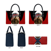 Personalized Harlem Hellfighters Leather Bag WWI African American Soldiers Patriotic Vintage Art