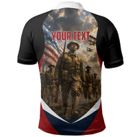 Personalized Harlem Hellfighters Polo Shirt WWI African American Soldiers Patriotic Vintage Art