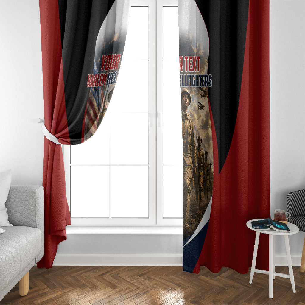Personalized Harlem Hellfighters Window Curtain WWI African American Soldiers Patriotic Vintage Art