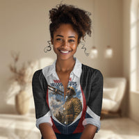 Personalized Harlem Hellfighters Women Casual Shirt WWI African American Soldiers Patriotic Vintage Art