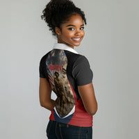 Personalized Harlem Hellfighters Women Polo Shirt WWI African American Soldiers Patriotic Vintage Art