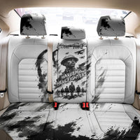 Personalized Harlem Hellfighters Back Car Seat Cover WWI African American Soldiers Monochrome Grunge Sketch Art