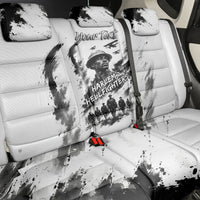 Personalized Harlem Hellfighters Back Car Seat Cover WWI African American Soldiers Monochrome Grunge Sketch Art