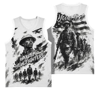 Personalized Harlem Hellfighters Basketball Jersey WWI African American Soldiers Monochrome Grunge Sketch Art