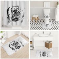 Personalized Harlem Hellfighters Bathroom Set WWI African American Soldiers Monochrome Grunge Sketch Art