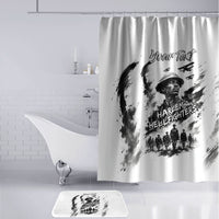Personalized Harlem Hellfighters Bathroom Set WWI African American Soldiers Monochrome Grunge Sketch Art