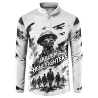 Personalized Harlem Hellfighters Button Sweatshirt WWI African American Soldiers Monochrome Grunge Sketch Art