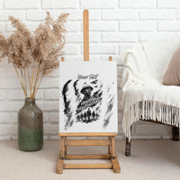 Personalized Harlem Hellfighters Canvas Wall Art WWI African American Soldiers Monochrome Grunge Sketch Art