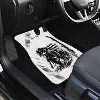 Personalized Harlem Hellfighters Car Mats WWI African American Soldiers Monochrome Grunge Sketch Art
