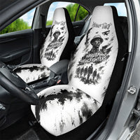 Personalized Harlem Hellfighters Car Seat Cover WWI African American Soldiers Monochrome Grunge Sketch Art