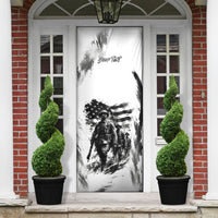 Personalized Harlem Hellfighters Door Cover WWI African American Soldiers Monochrome Grunge Sketch Art