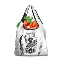 Personalized Harlem Hellfighters Grocery Bag WWI African American Soldiers Monochrome Grunge Sketch Art
