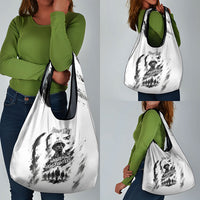 Personalized Harlem Hellfighters Grocery Bag WWI African American Soldiers Monochrome Grunge Sketch Art