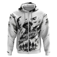 Personalized Harlem Hellfighters Hoodie WWI African American Soldiers Monochrome Grunge Sketch Art