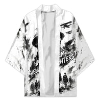 Personalized Harlem Hellfighters Kimono WWI African American Soldiers Monochrome Grunge Sketch Art