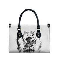Personalized Harlem Hellfighters Leather Bag WWI African American Soldiers Monochrome Grunge Sketch Art