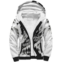 Personalized Harlem Hellfighters Sherpa Hoodie WWI African American Soldiers Monochrome Grunge Sketch Art