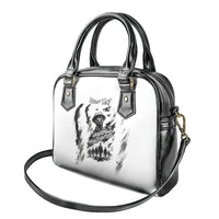 Personalized Harlem Hellfighters Shoulder Handbag WWI African American Soldiers Monochrome Grunge Sketch Art