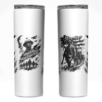 Personalized Harlem Hellfighters Skinny Tumbler WWI African American Soldiers Monochrome Grunge Sketch Art