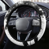Harlem Hellfighters Steering Wheel Cover WWI African American Soldiers Monochrome Grunge Sketch Art