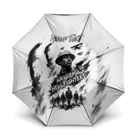 Personalized Harlem Hellfighters Umbrella WWI African American Soldiers Monochrome Grunge Sketch Art