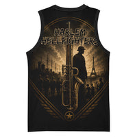 Harlem Hellfighters WWI Soldier Basketball Jersey Vintage Military Jazz Band Artwork