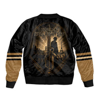 Harlem Hellfighters WWI Soldier Bomber Jacket Vintage Military Jazz Band Artwork