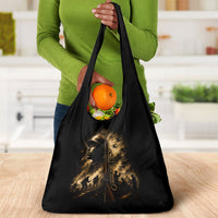 Harlem Hellfighters WWI Soldier Grocery Bag Vintage Military Jazz Band Artwork