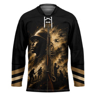 Harlem Hellfighters WWI Soldier Hockey Jersey Vintage Military Jazz Band Artwork