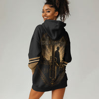 Harlem Hellfighters WWI Soldier Hoodie Dress Vintage Military Jazz Band Artwork