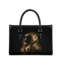 Harlem Hellfighters WWI Soldier Leather Bag Vintage Military Jazz Band Artwork