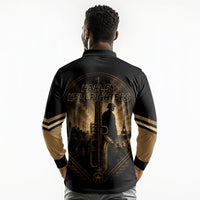 Harlem Hellfighters WWI Soldier Long Sleeve Polo Shirt Vintage Military Jazz Band Artwork