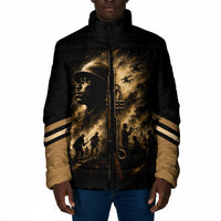 Harlem Hellfighters WWI Soldier Padded Jacket Vintage Military Jazz Band Artwork